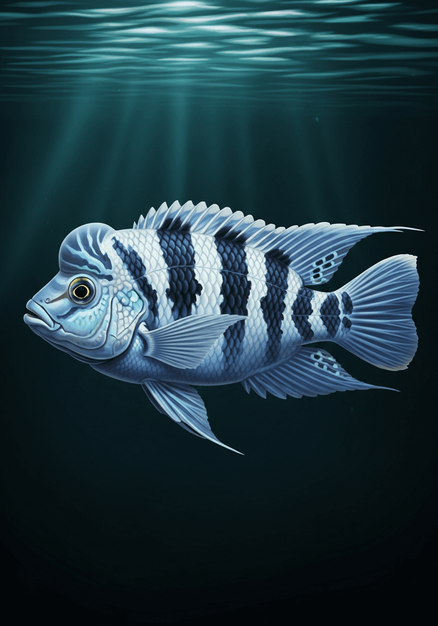 Blue Zaire Frontosa (Cyphotilapia frontosa) — premium specimen