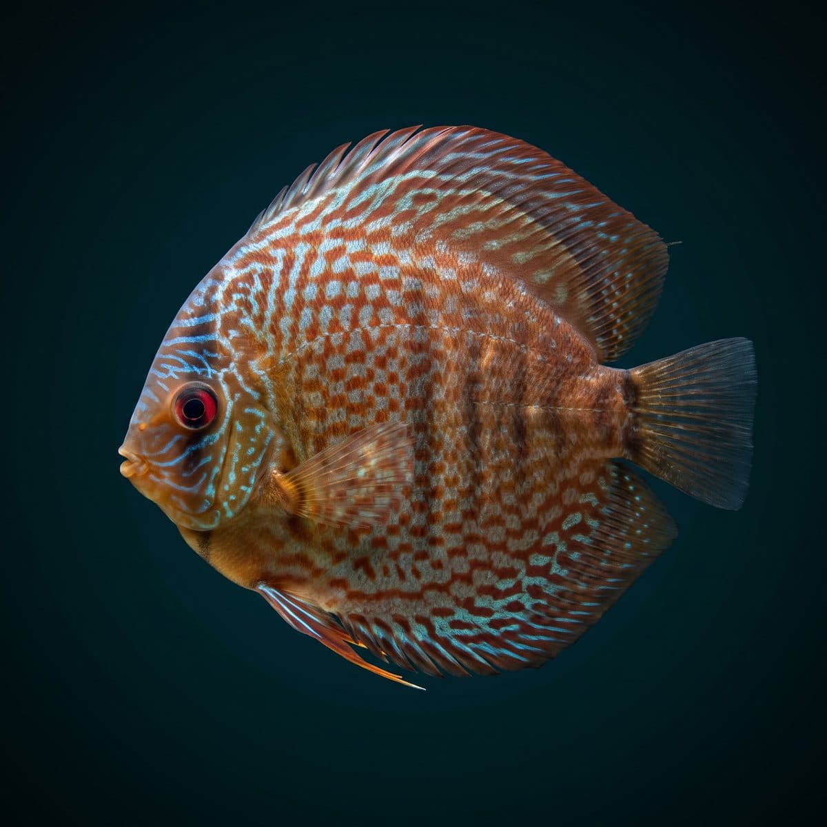 Checkerboard Discus (Symphysodon aequifasciatus) — premium specimen