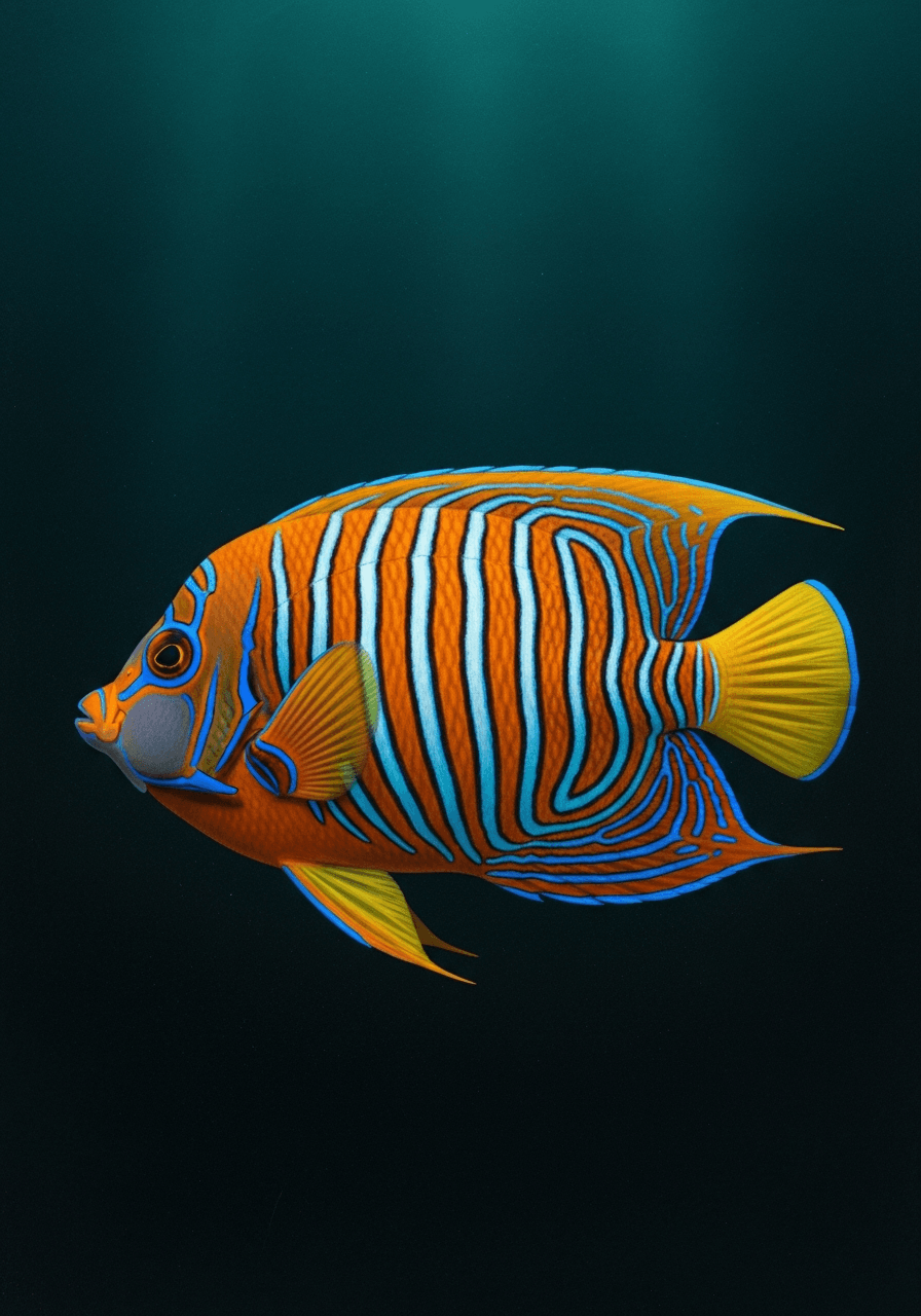 Clarion Angelfish (Holacanthus clarionensis) — premium specimen