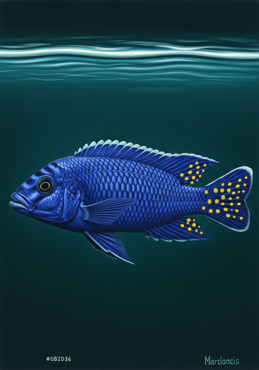 Cobalt Blue Zebra (Maylandia callainos) — premium specimen
