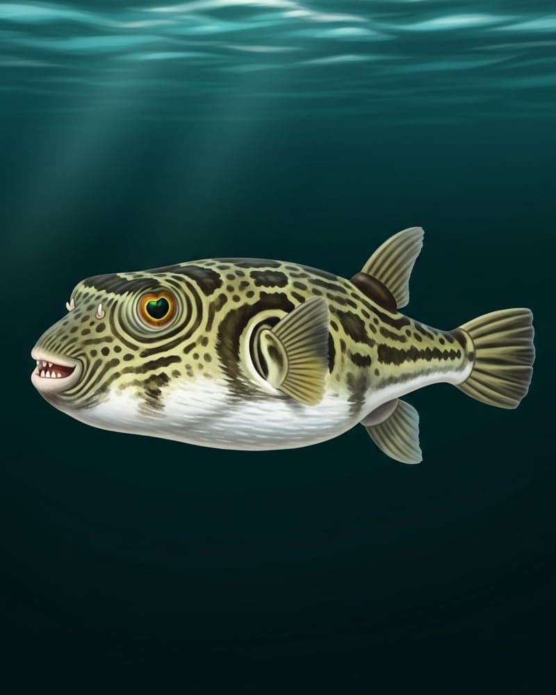 Cross River Puffer (Tetraodon pustulatus) — premium specimen