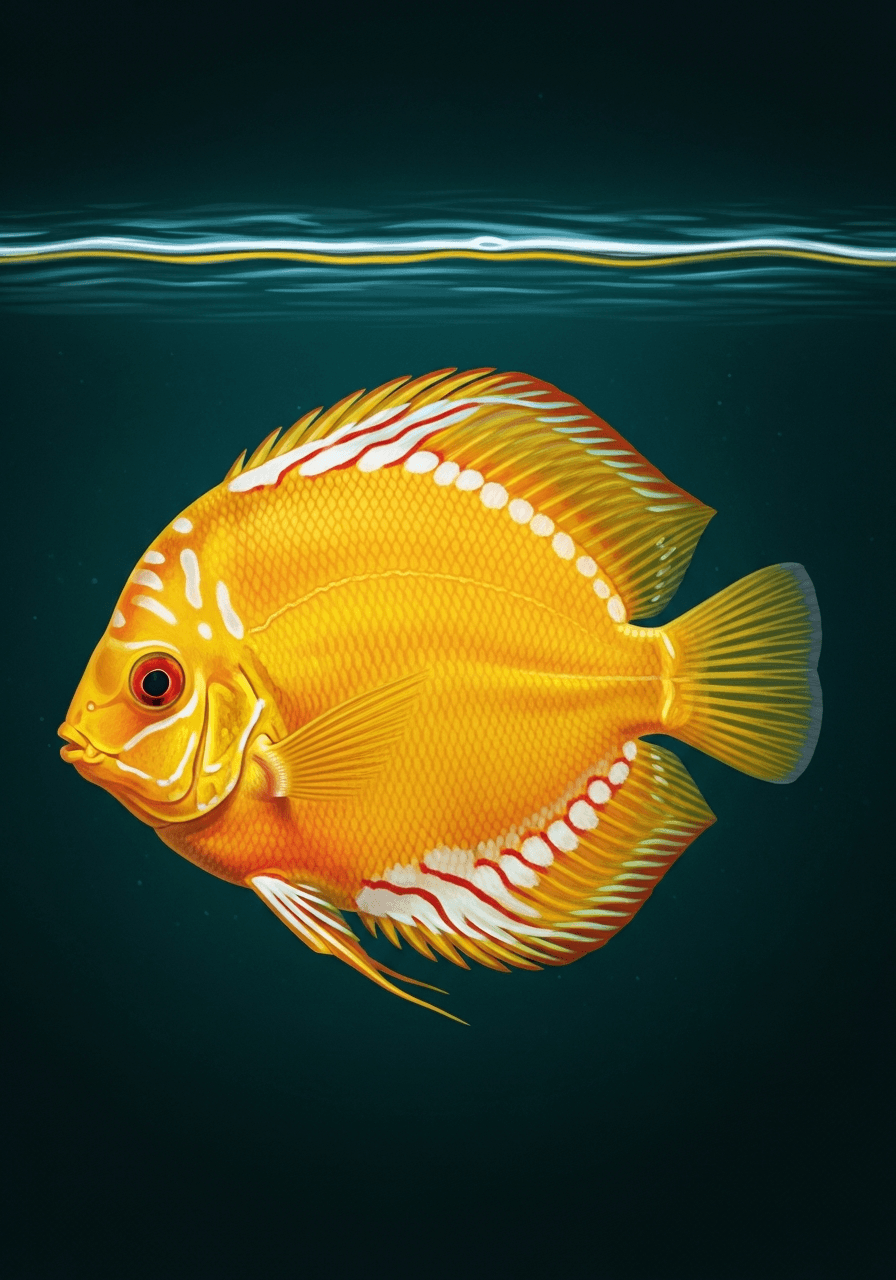 Golden Discus (Symphysodon aequifasciatus) — premium specimen