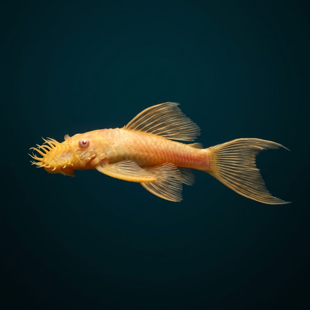 Longfin Albino Bristlenose Pleco (Ancistrus sp.) — premium specimen