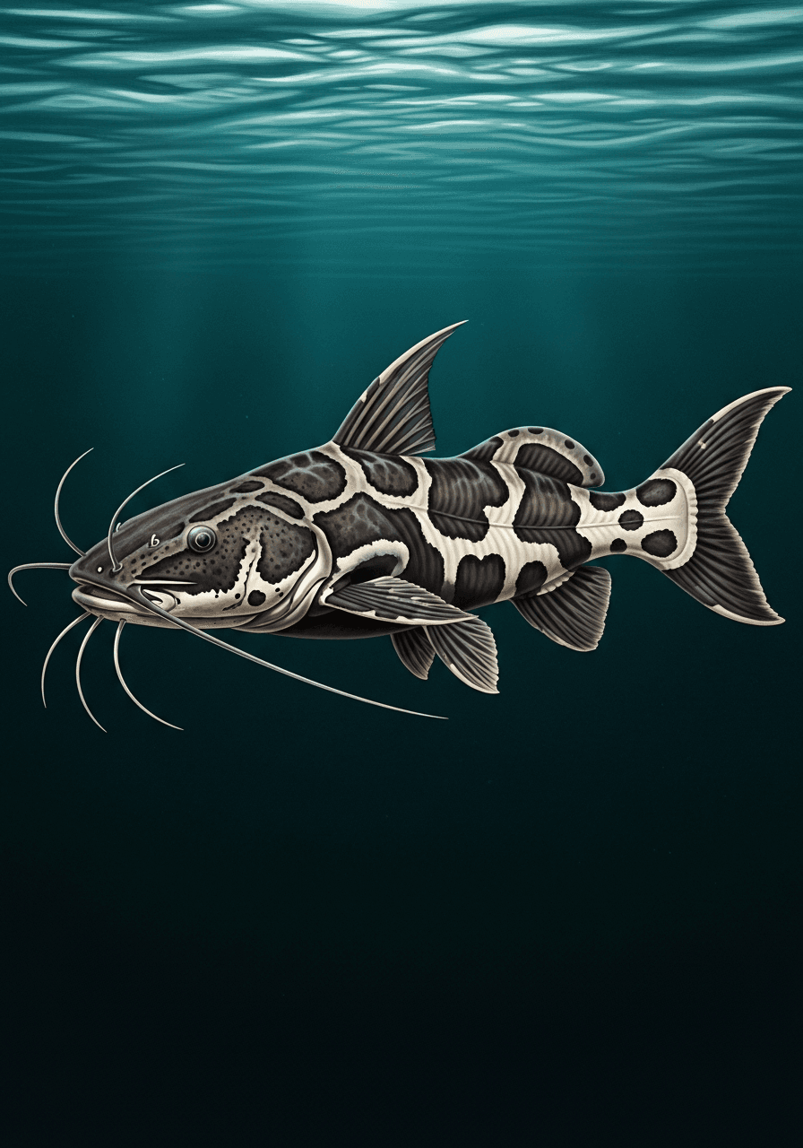 Marble Achara Catfish (Leiarius marmoratus) — premium specimen