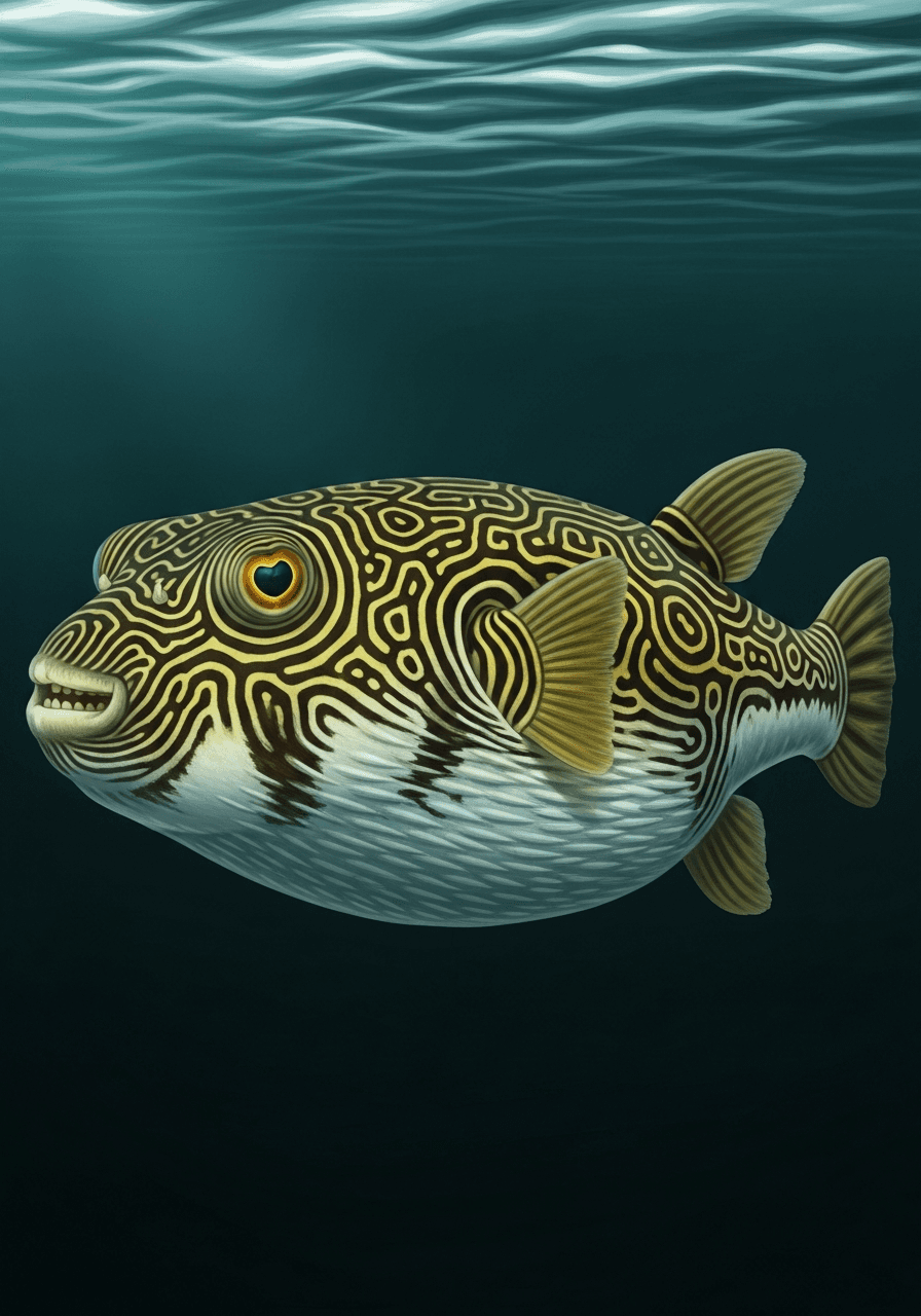 Mbu Pufferfish (Tetraodon mbu) — premium specimen