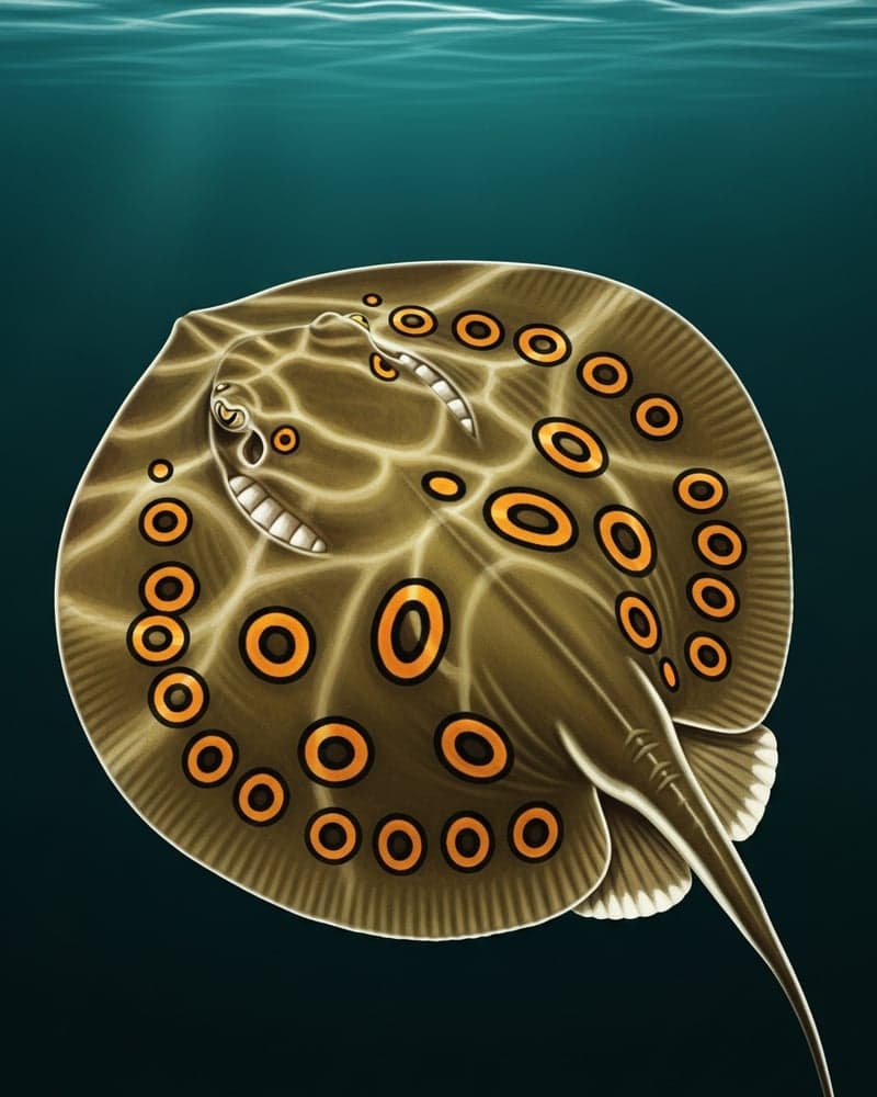 Motoro Stingray (Potamotrygon motoro) — premium specimen