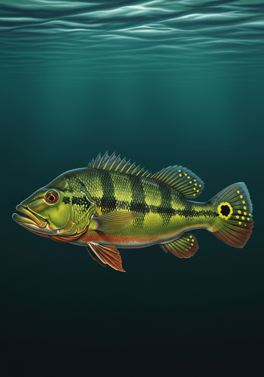 Peacock Bass (Cichla ocellaris) — premium specimen