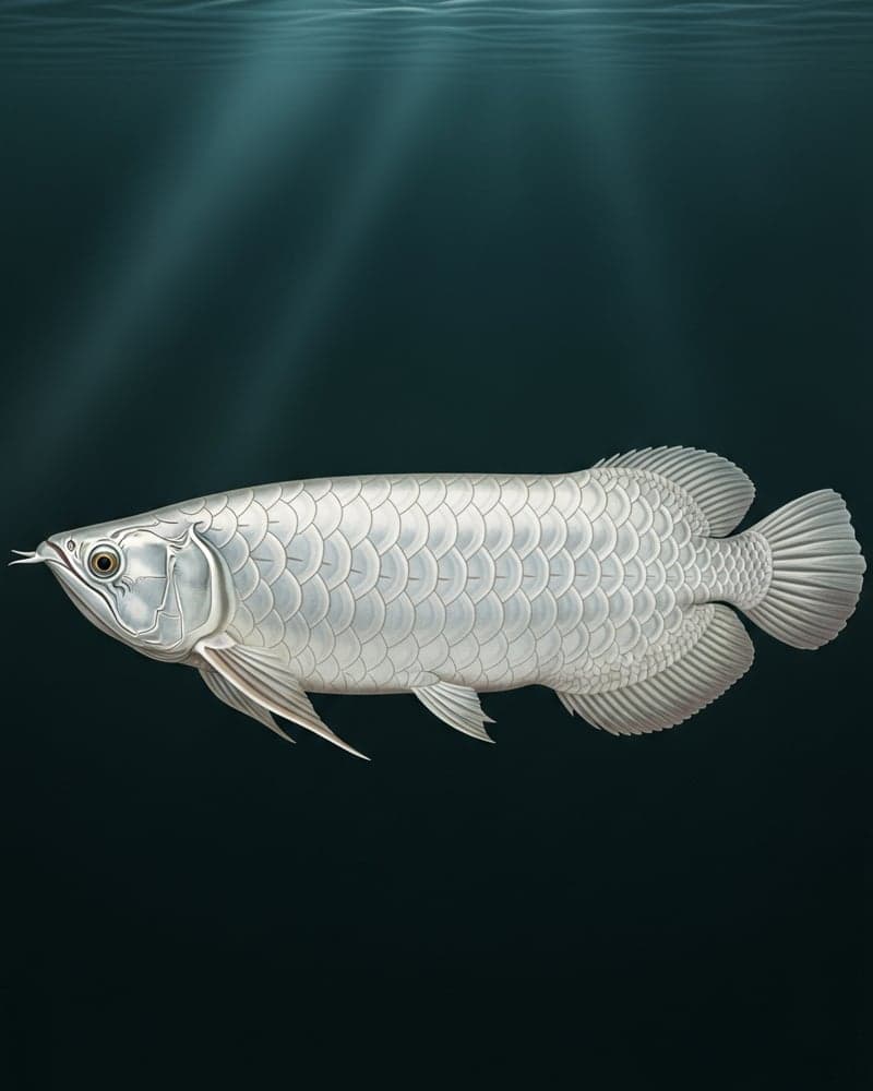 Platinum Arowana (Scleropages formosus) — premium specimen