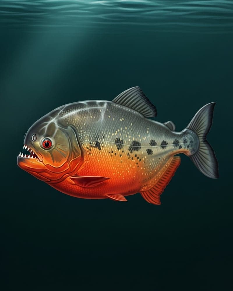 Red-Bellied Piranha (Pygocentrus nattereri) — premium specimen