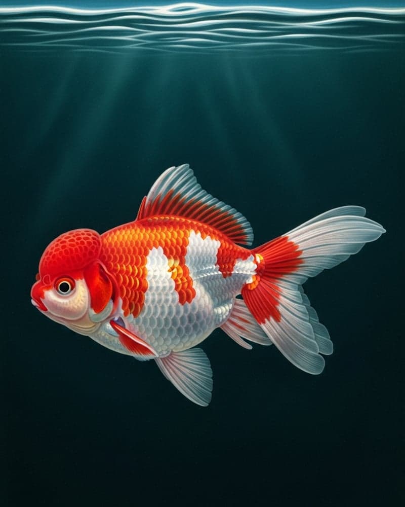 Ryukin Goldfish (Carassius auratus) — premium specimen