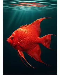 Starfire Red Angelfish (Pterophyllum scalare) — premium specimen