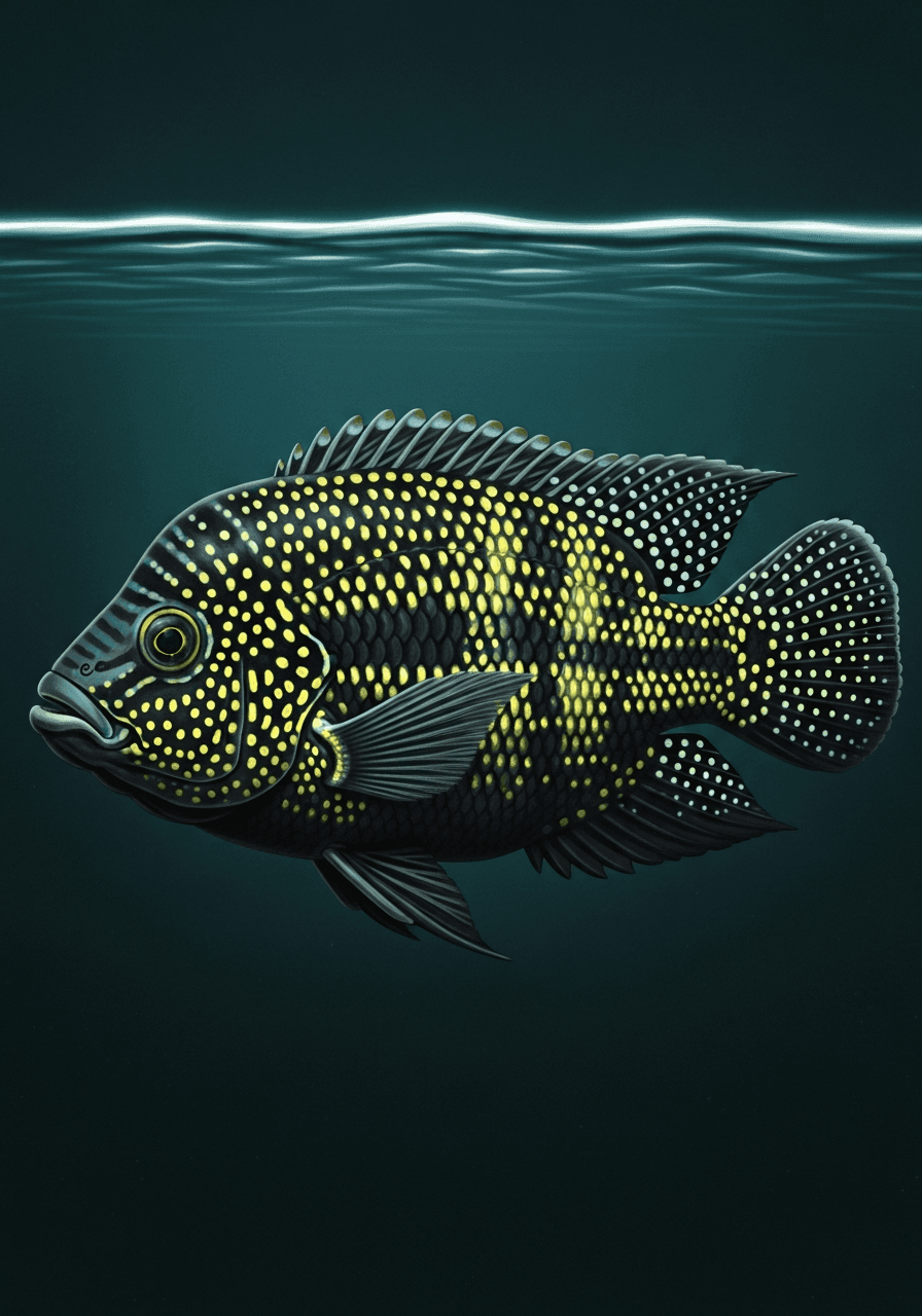 Starry Night Cichlid (Paratilapia polleni) — premium specimen
